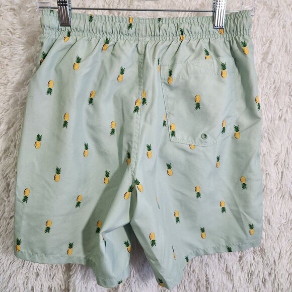 Mens Mint Green Swim Shorts With Pineapple Print By Old Navy Size XSm - Picture 2 of 7